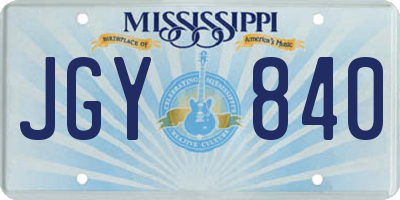 MS license plate JGY840