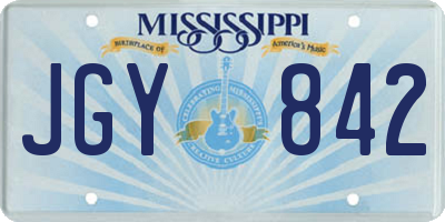 MS license plate JGY842