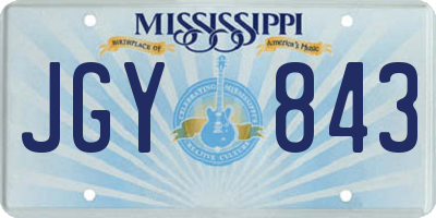 MS license plate JGY843