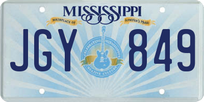 MS license plate JGY849