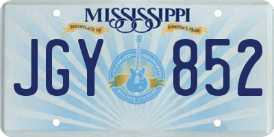 MS license plate JGY852