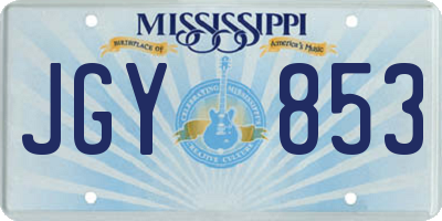 MS license plate JGY853