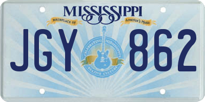 MS license plate JGY862
