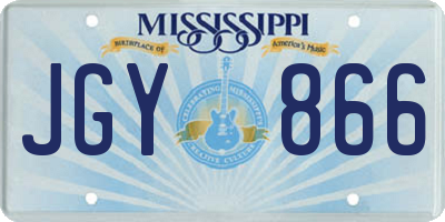 MS license plate JGY866