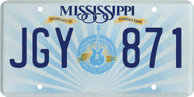MS license plate JGY871