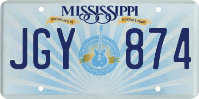 MS license plate JGY874