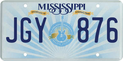 MS license plate JGY876