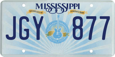 MS license plate JGY877