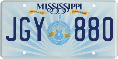 MS license plate JGY880