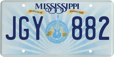 MS license plate JGY882