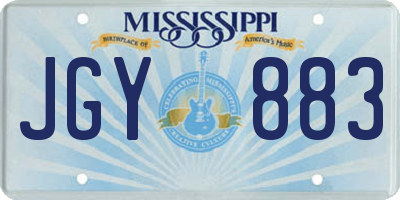 MS license plate JGY883