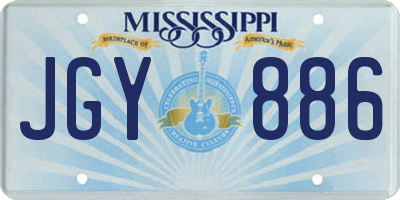 MS license plate JGY886