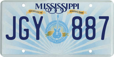 MS license plate JGY887