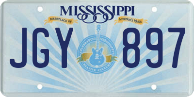 MS license plate JGY897