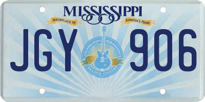MS license plate JGY906