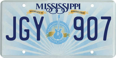MS license plate JGY907
