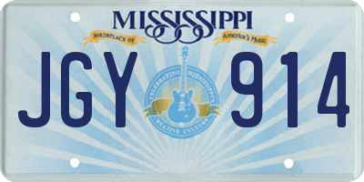 MS license plate JGY914
