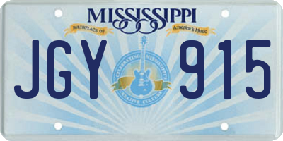 MS license plate JGY915