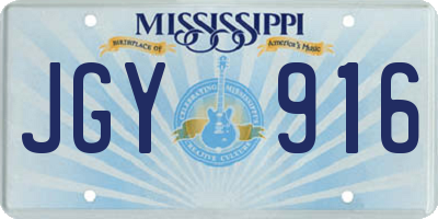 MS license plate JGY916