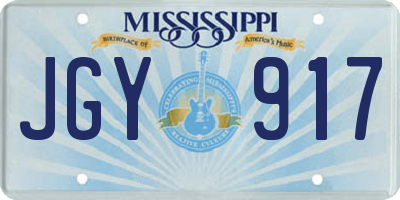 MS license plate JGY917