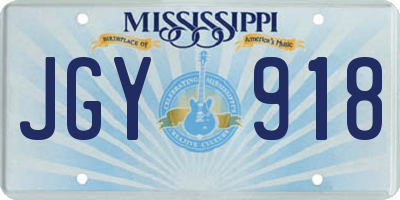 MS license plate JGY918