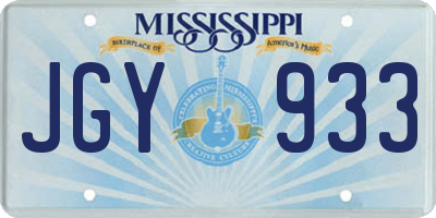 MS license plate JGY933