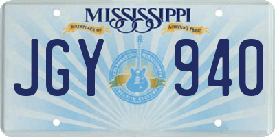 MS license plate JGY940