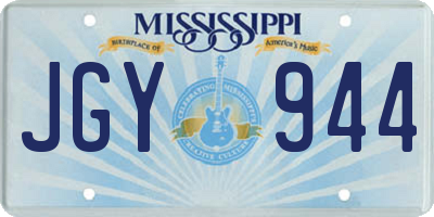 MS license plate JGY944