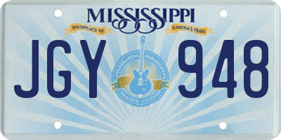MS license plate JGY948