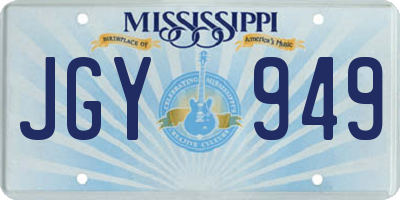 MS license plate JGY949