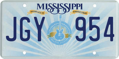 MS license plate JGY954