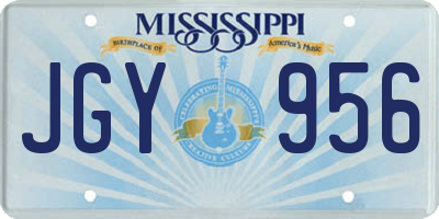 MS license plate JGY956