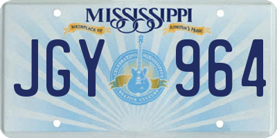 MS license plate JGY964