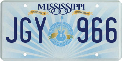 MS license plate JGY966