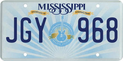 MS license plate JGY968