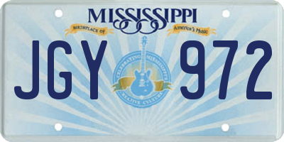 MS license plate JGY972