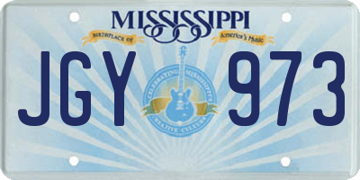 MS license plate JGY973