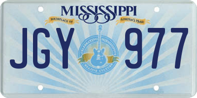 MS license plate JGY977