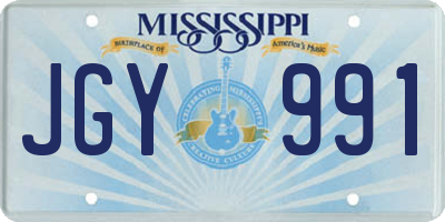 MS license plate JGY991