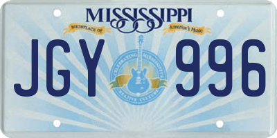 MS license plate JGY996
