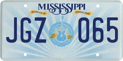 MS license plate JGZ065