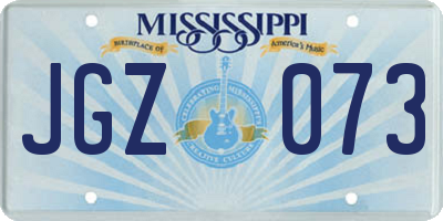 MS license plate JGZ073