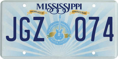 MS license plate JGZ074