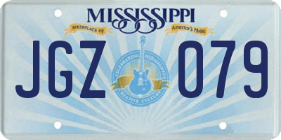 MS license plate JGZ079