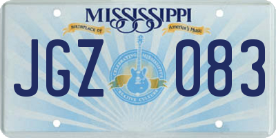 MS license plate JGZ083