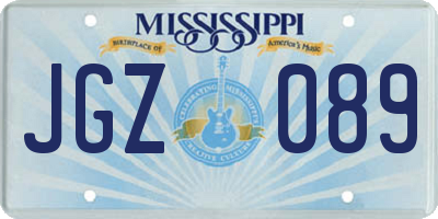 MS license plate JGZ089