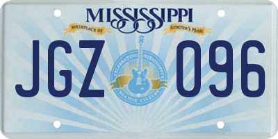 MS license plate JGZ096