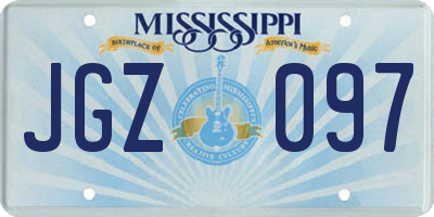 MS license plate JGZ097
