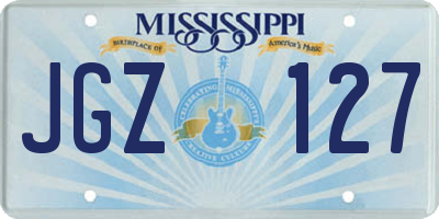 MS license plate JGZ127