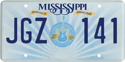 MS license plate JGZ141
